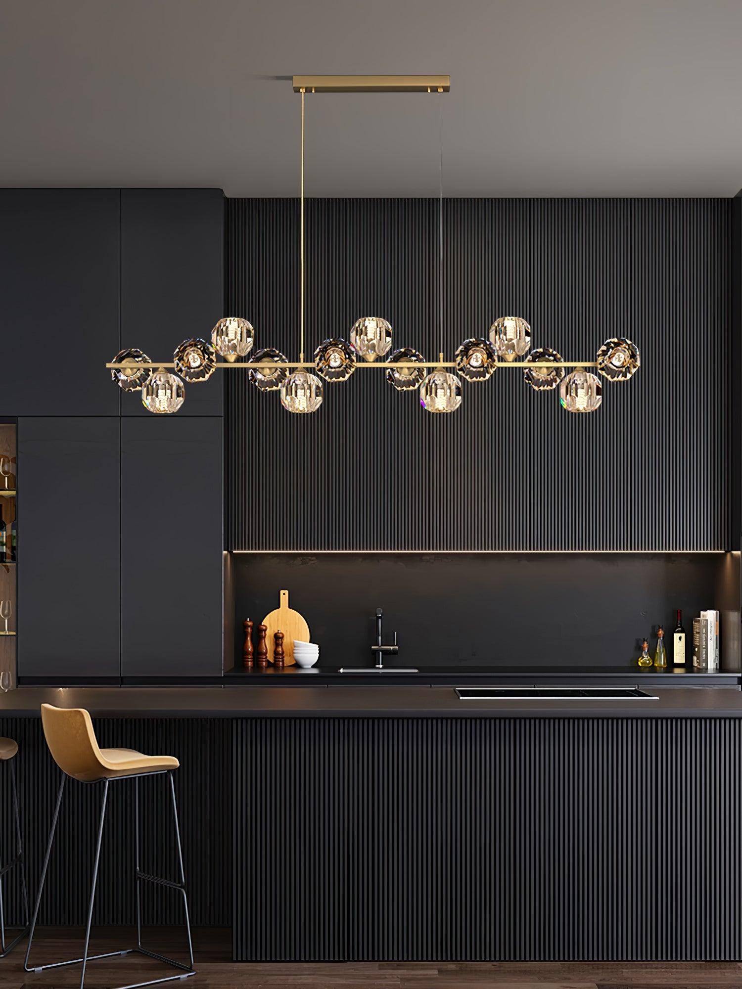 Crystal Glass Ball Chandelier