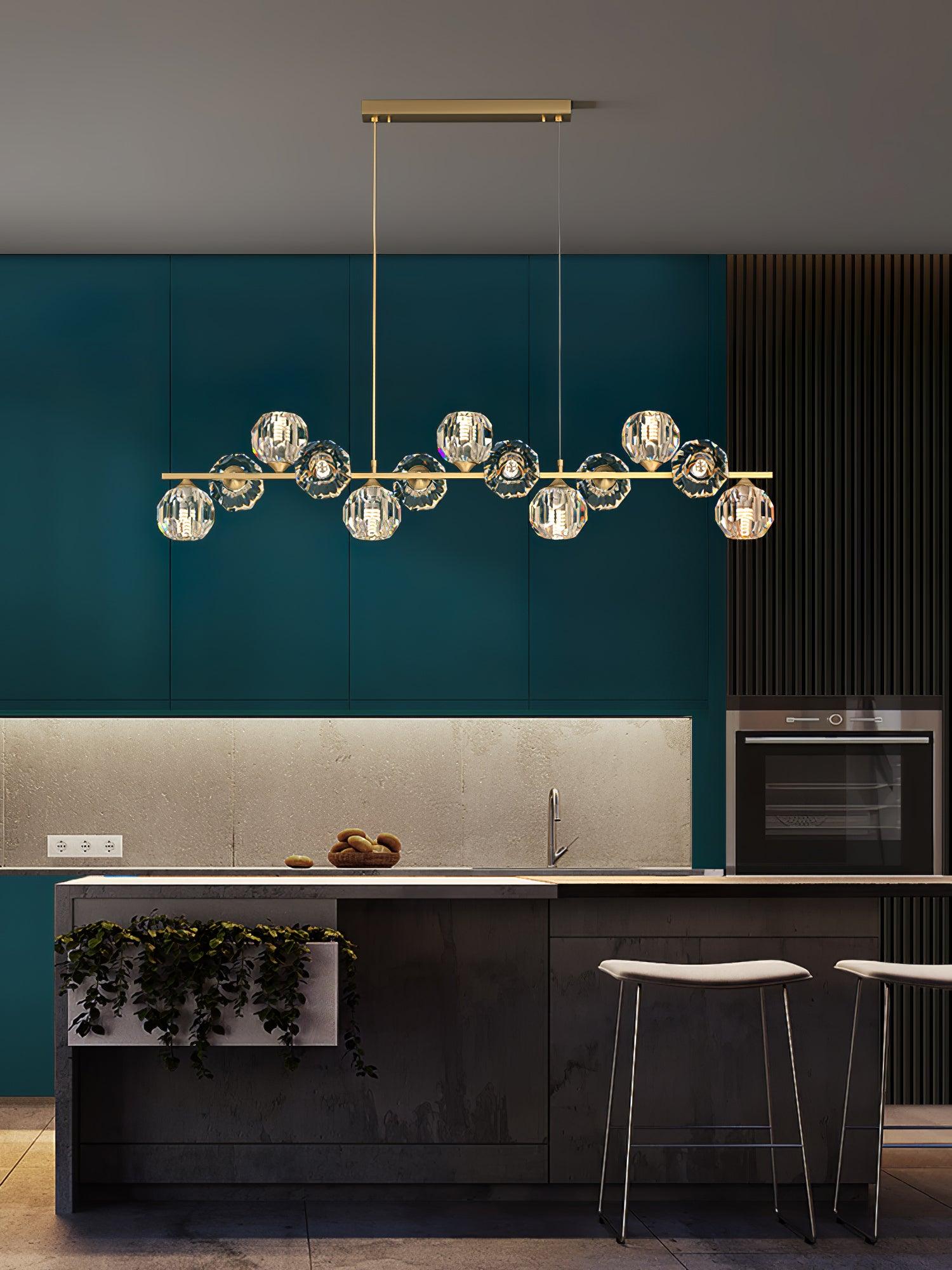 Crystal Glass Ball Chandelier