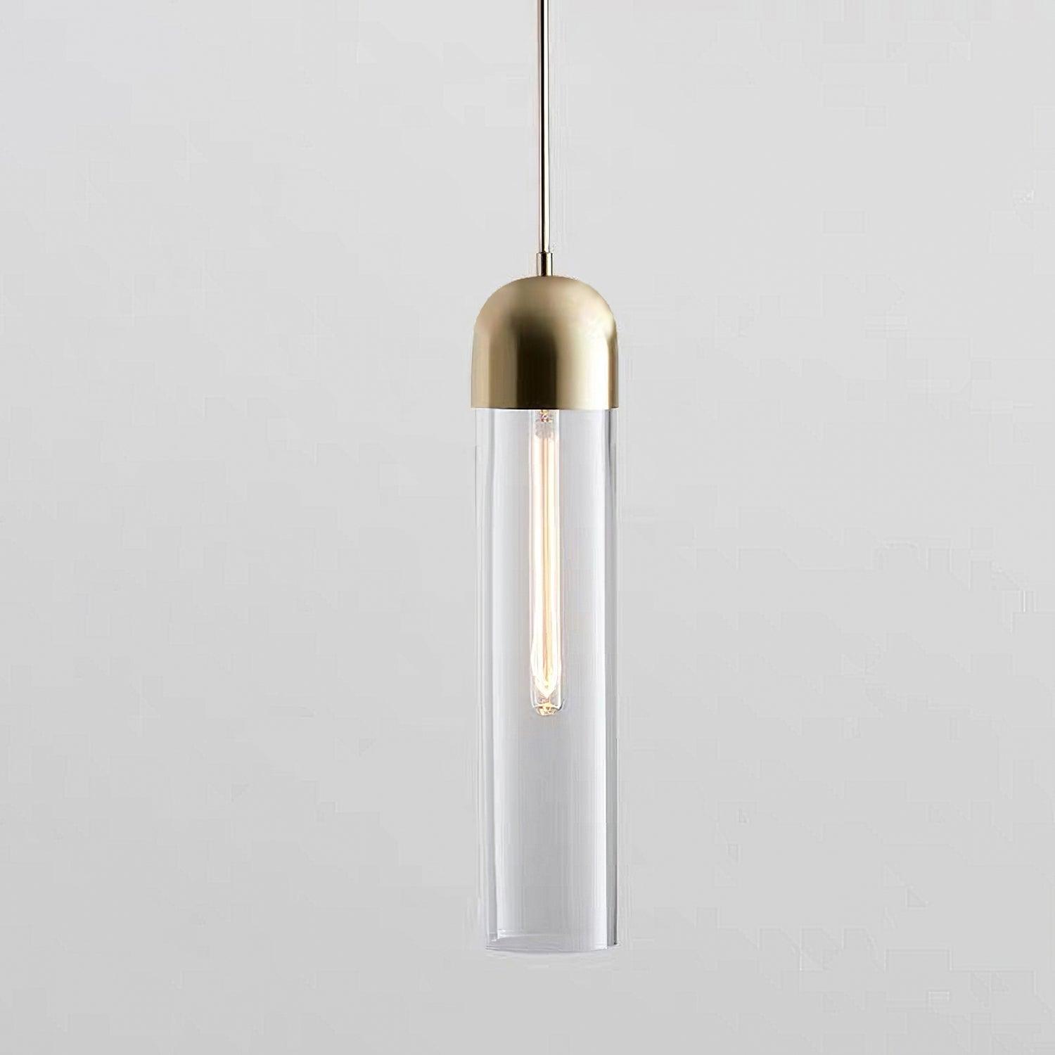 Cylindrical Glass Pendant Light