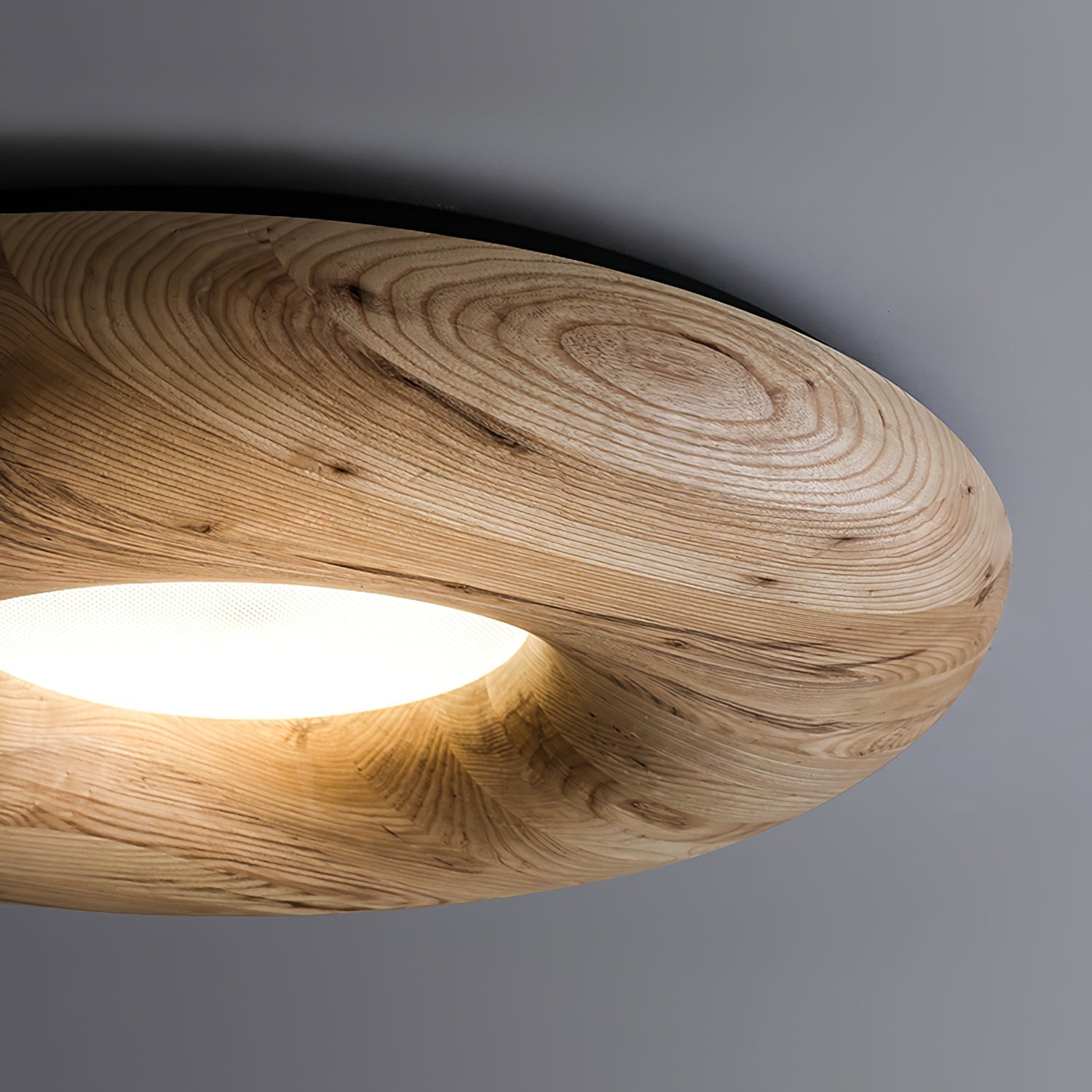 Donut Wood Ceiling Light