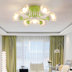 Floral Sculpted Ceiling Lamp