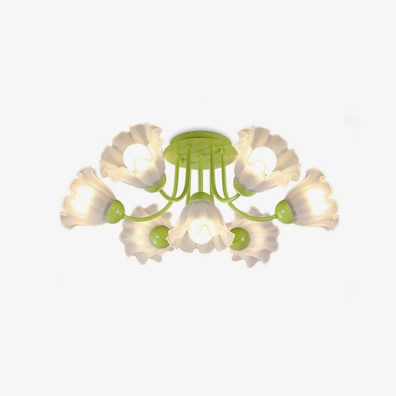 Floral Sculpted Ceiling Lamp