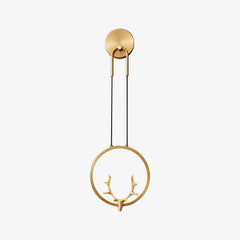 Golden Antler Wall Light