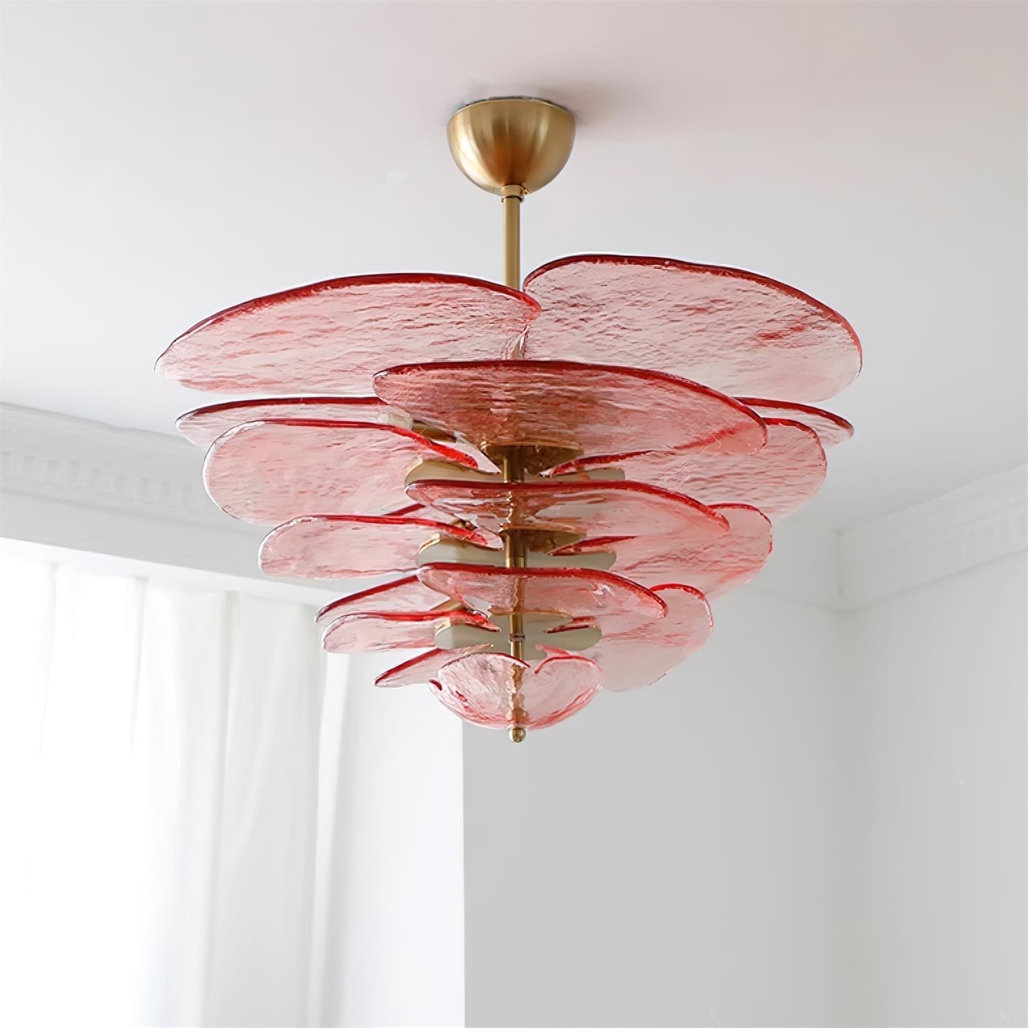 Petals Gold Murano Chandelier