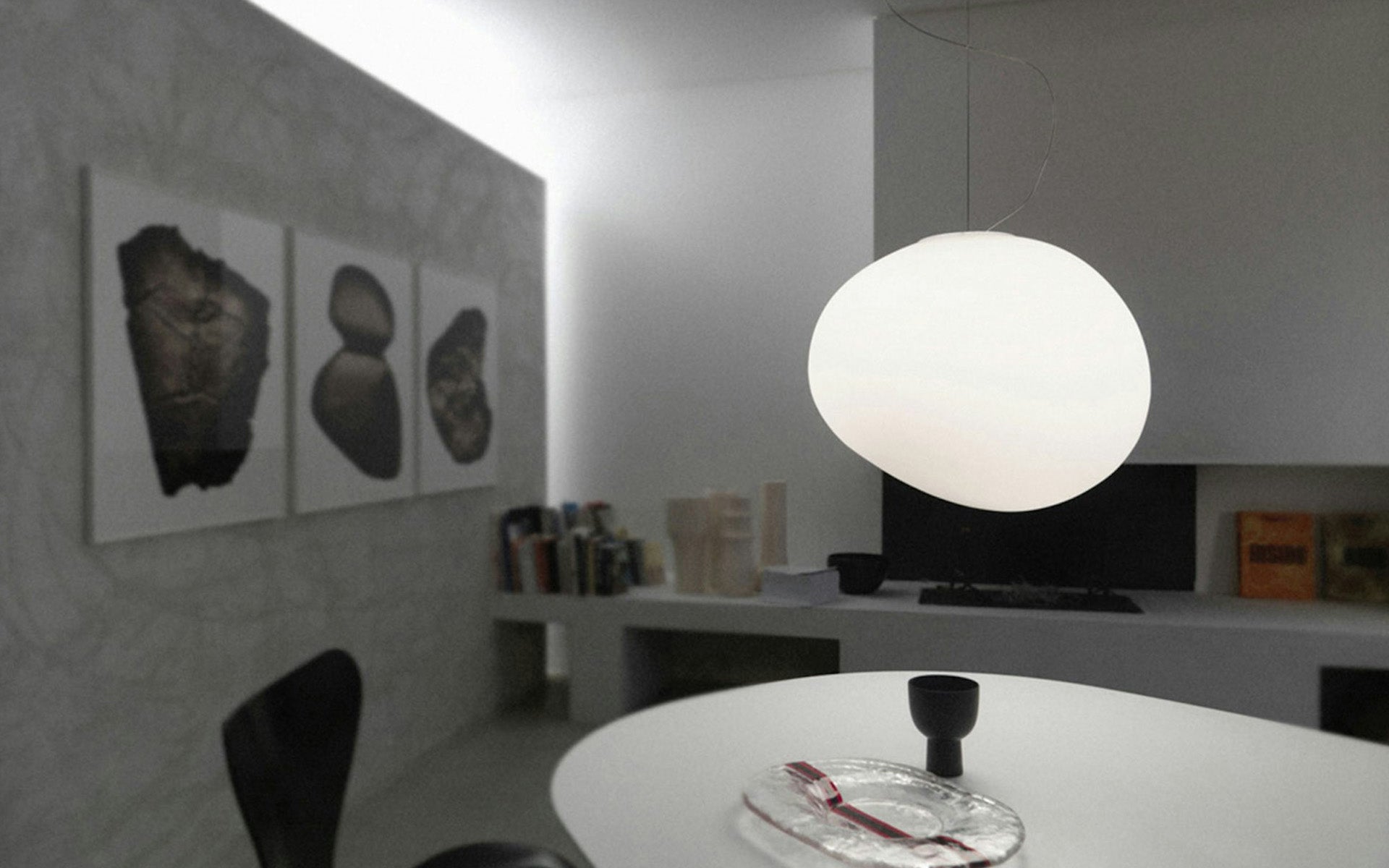 Gregg Stone Shape Glass Pendant Light