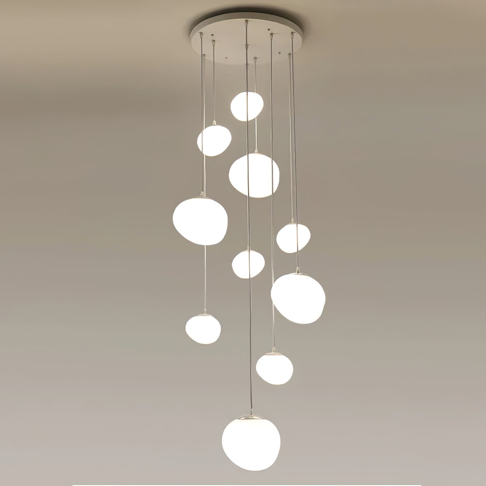 Gregg Stone Shape Glass Pendant Light