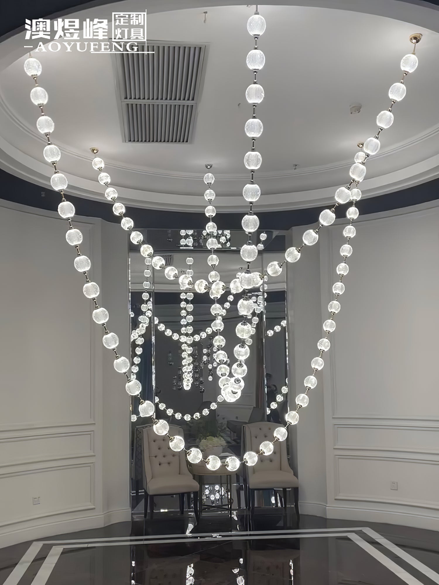 Pearl Necklace Balls Chandelier