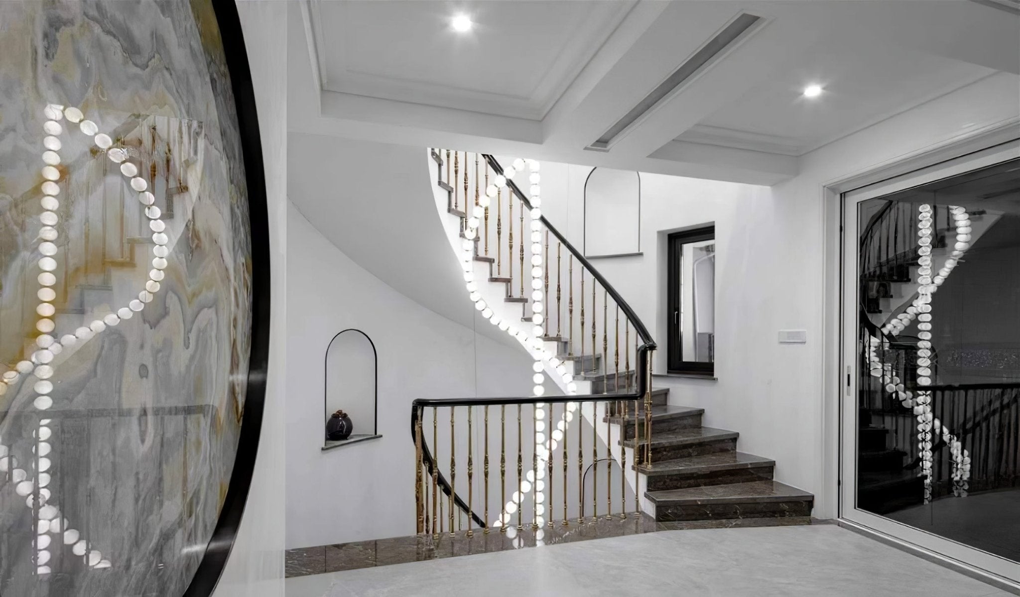 Pearl Necklace Balls Chandelier