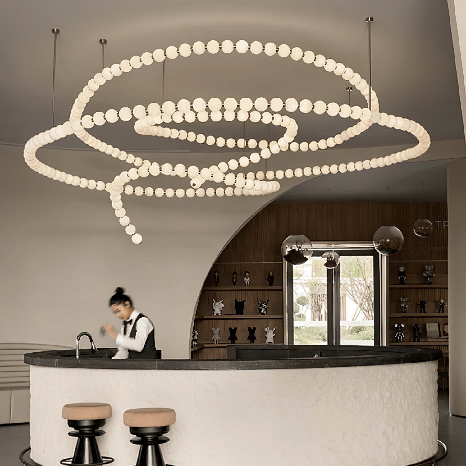 Pearl Necklace Balls Chandelier