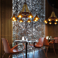 Hemp Rope Industrial Horn Chandelier