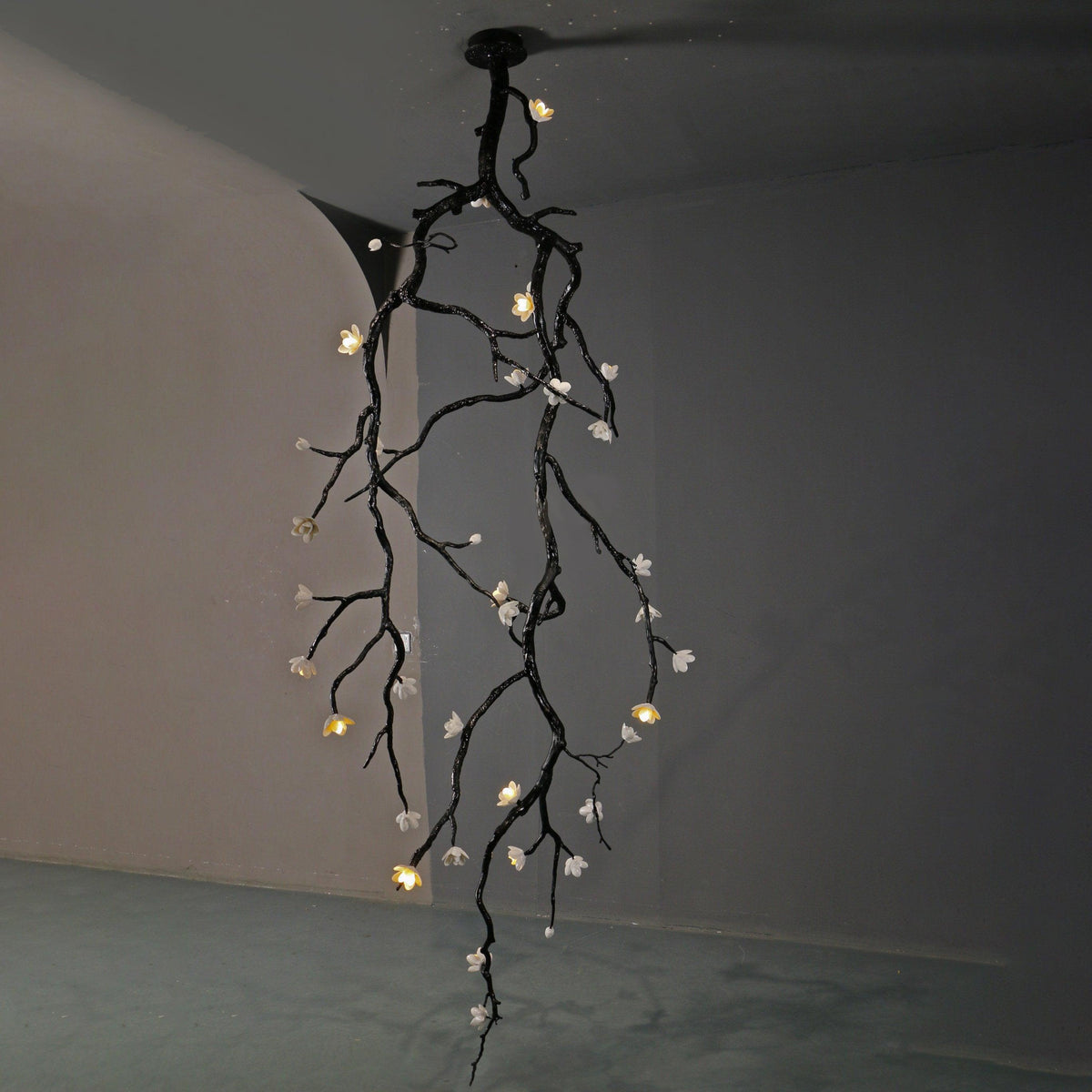 Large Long Branch Flower Chandelier