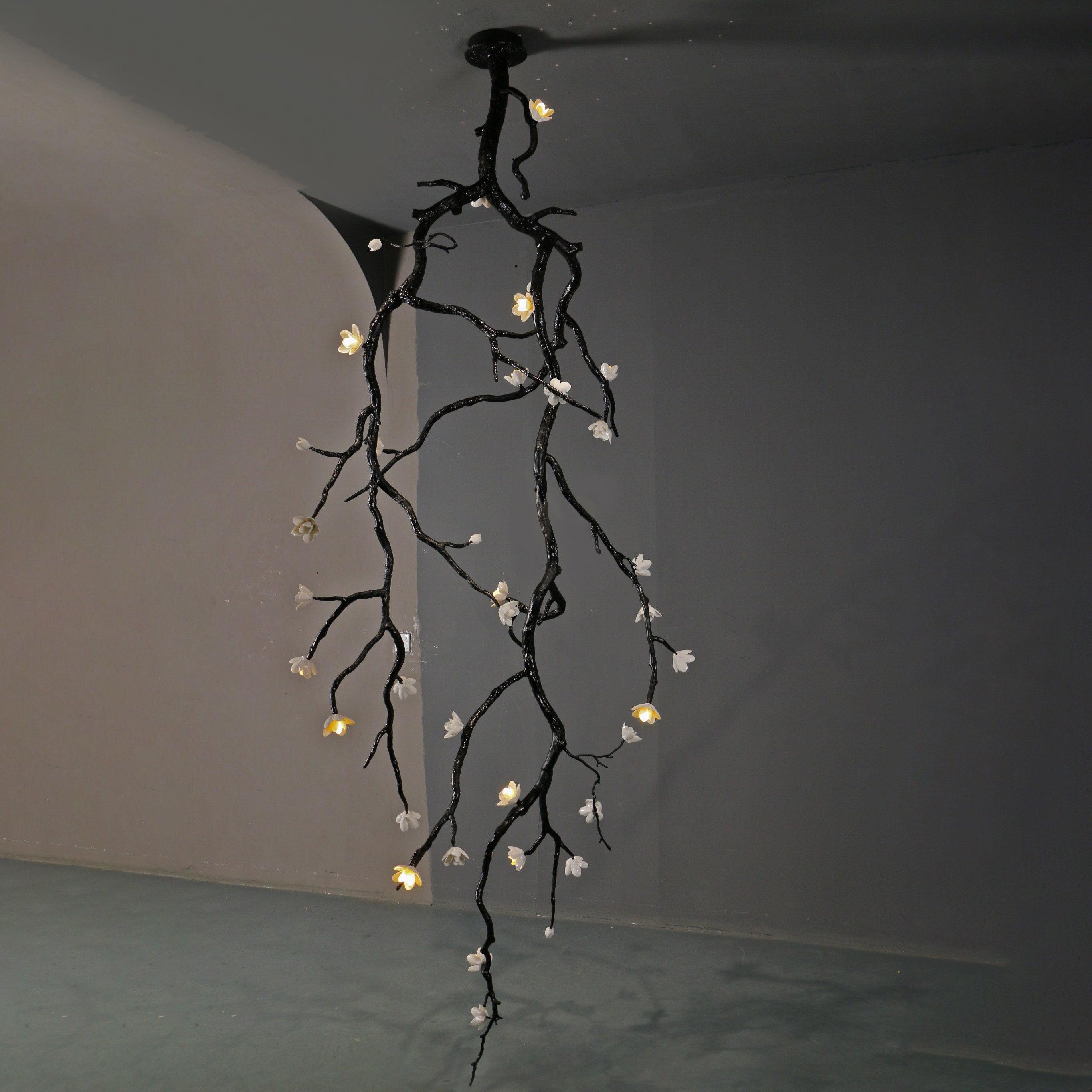 Large Long Branch Flower Chandelier