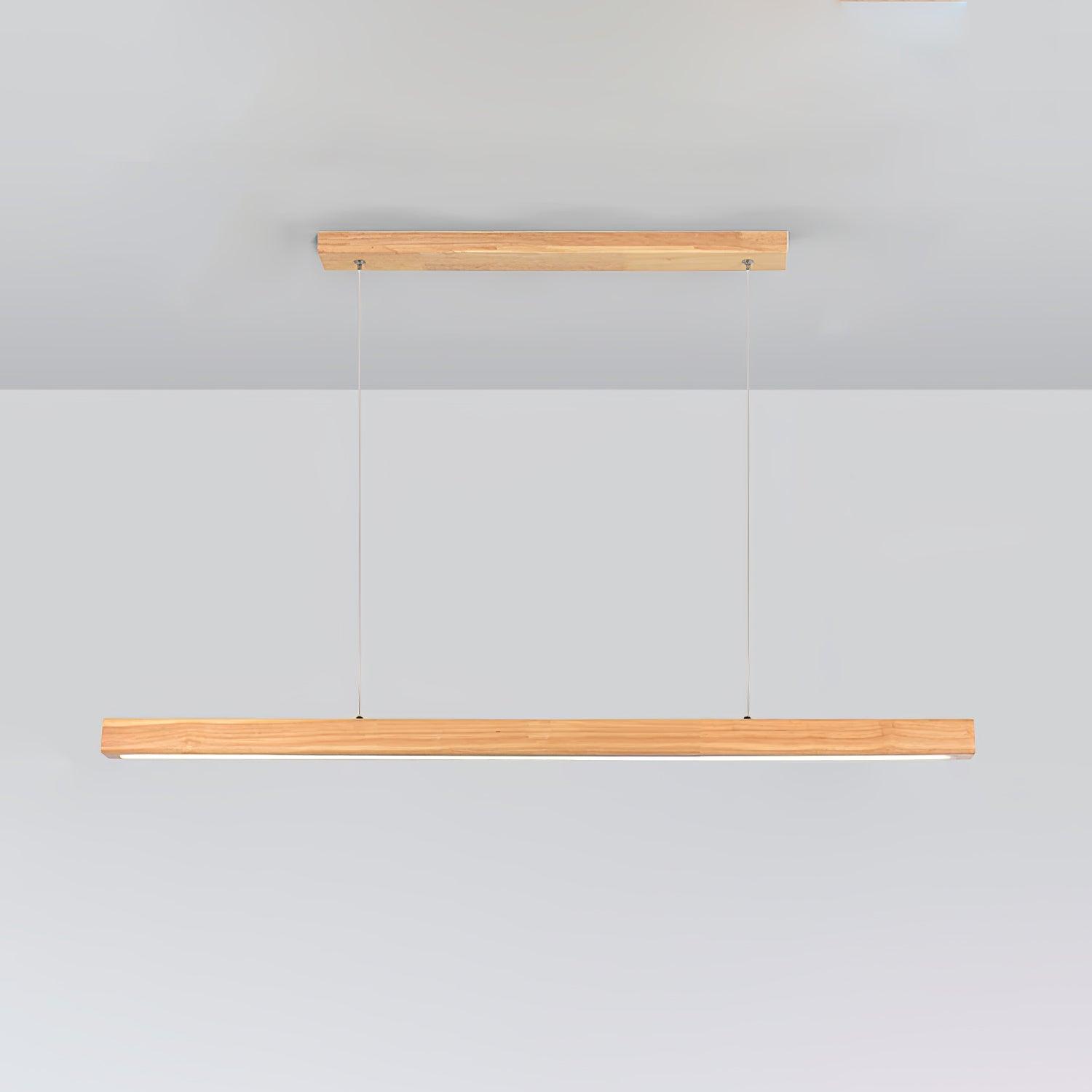 Linear Wooden Pendant Light