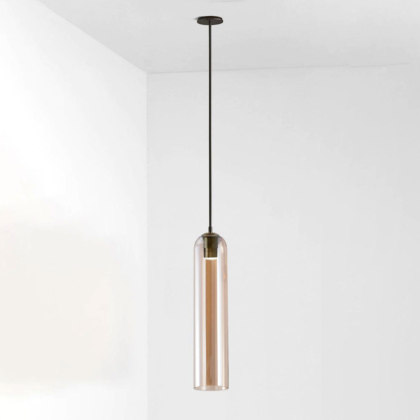 Long Tube Glass Pendant Light