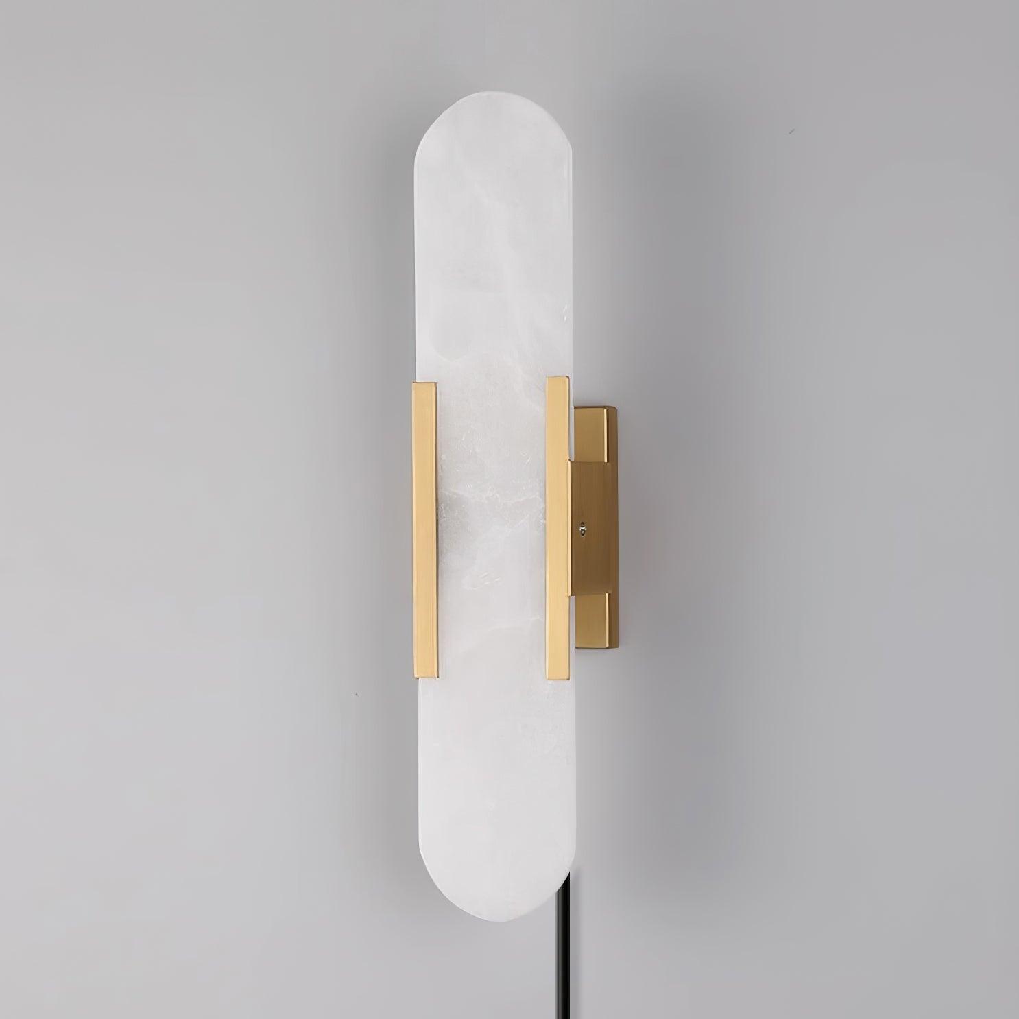 Melange Elongated Alabaster Plug-in Wall Lamp