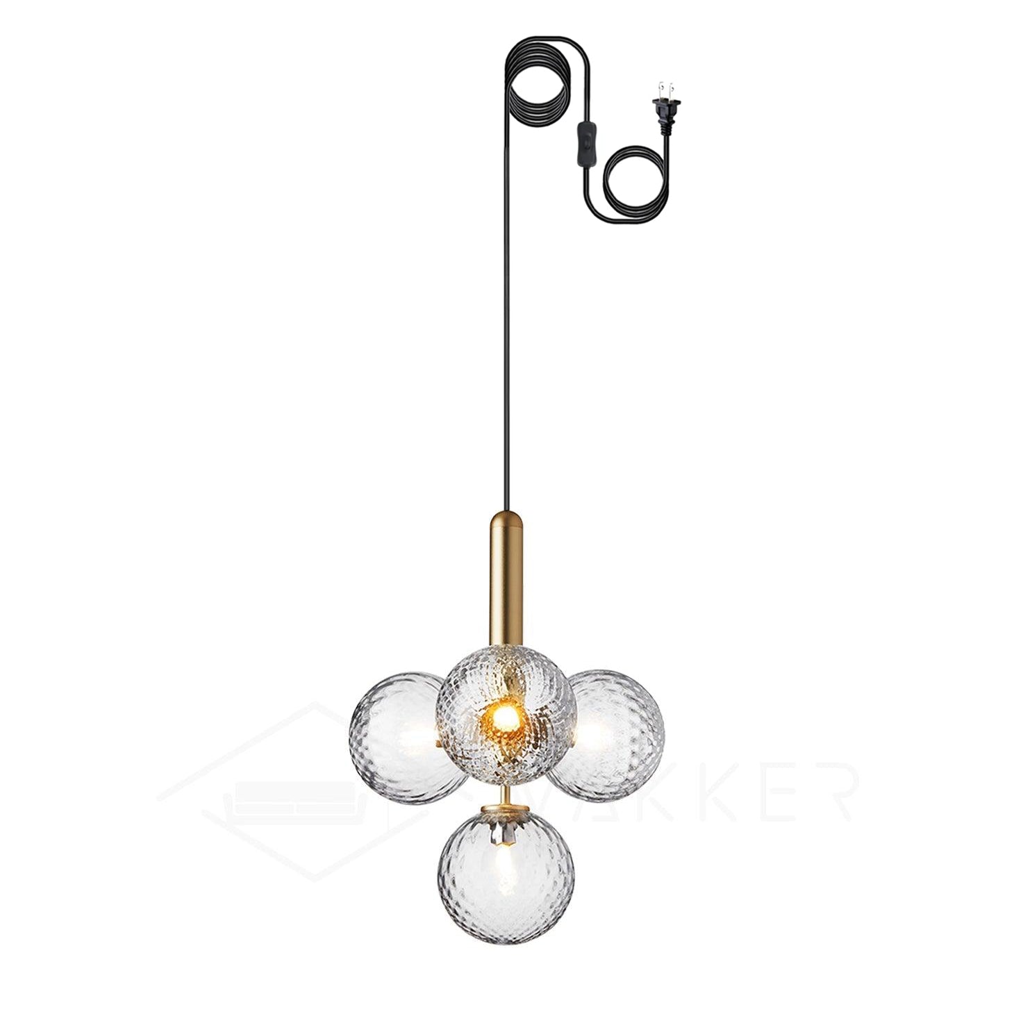 Miira Brass Pendant Swag Light