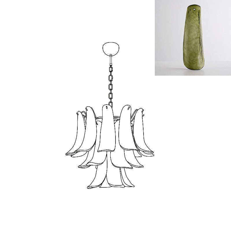 Murano Glass Petals Chandelier