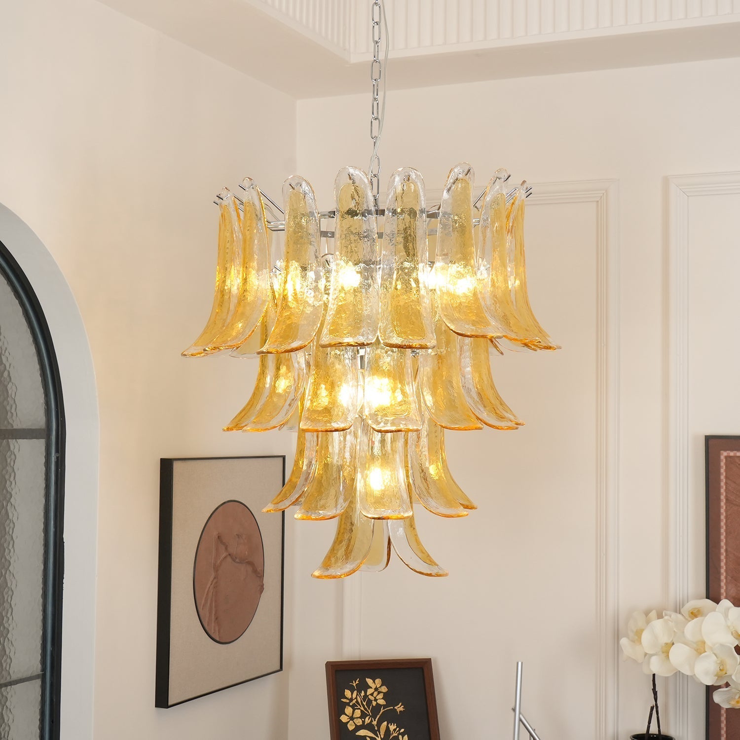 Murano Glass Petals Chandelier