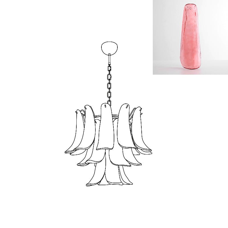 Murano Glass Petals Chandelier