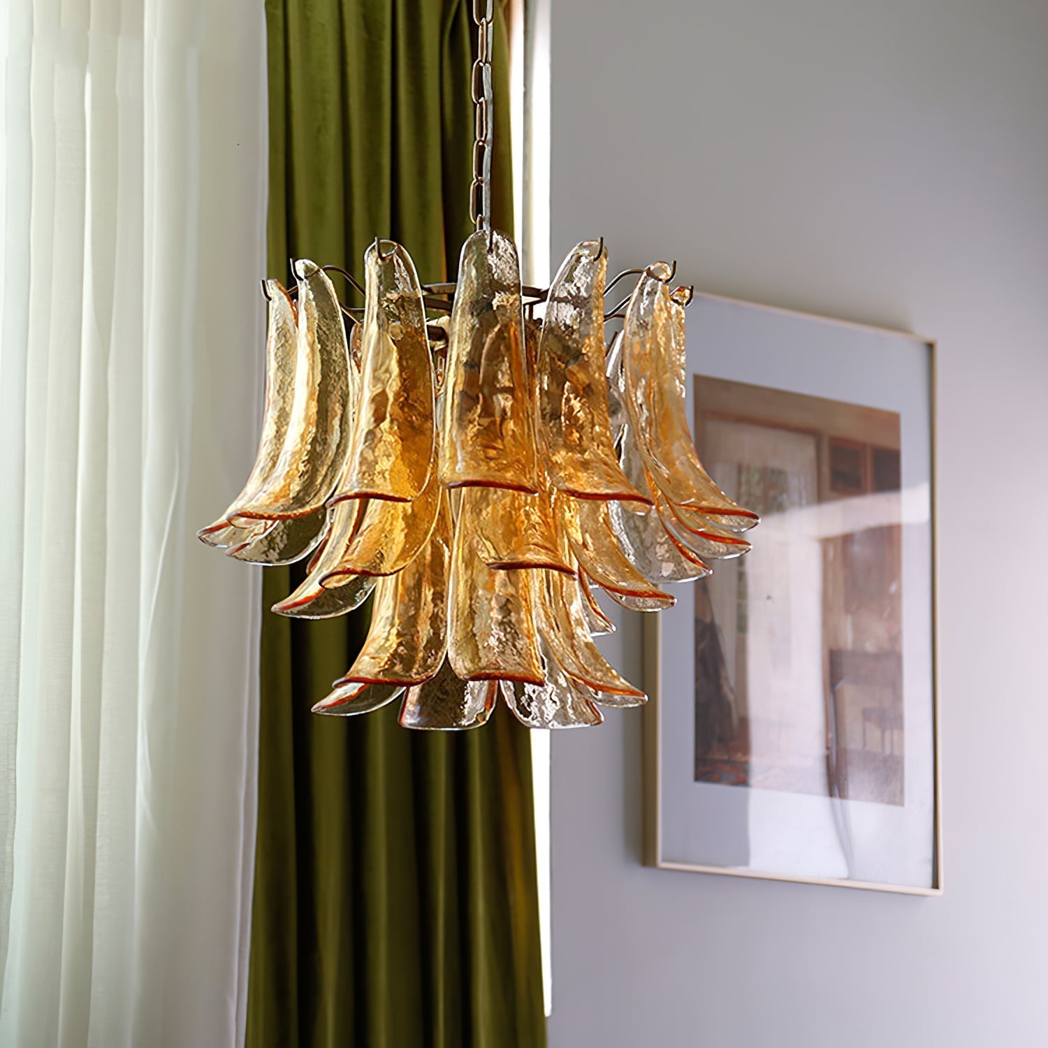 Murano Glass Petals Chandelier