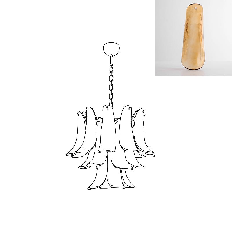 Murano Glass Petals Chandelier