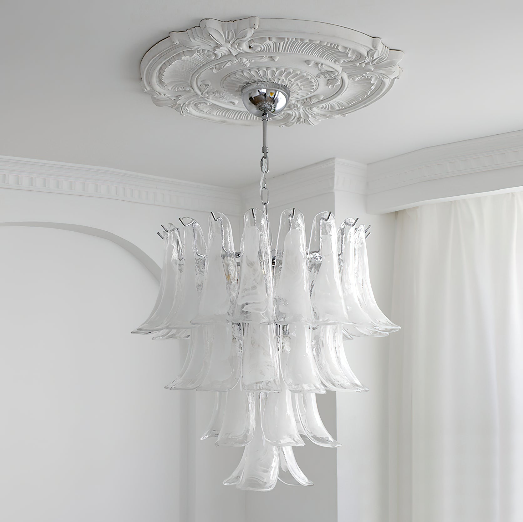 Murano Glass Petals Chandelier