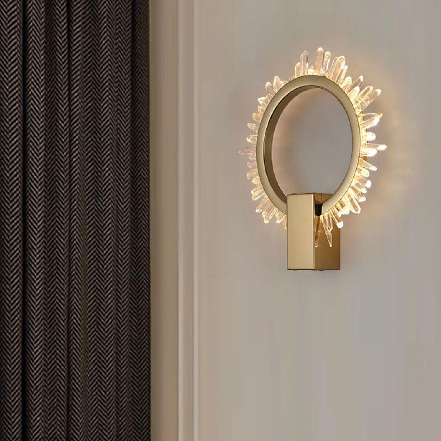 Natural Crystal Wall Lamp
