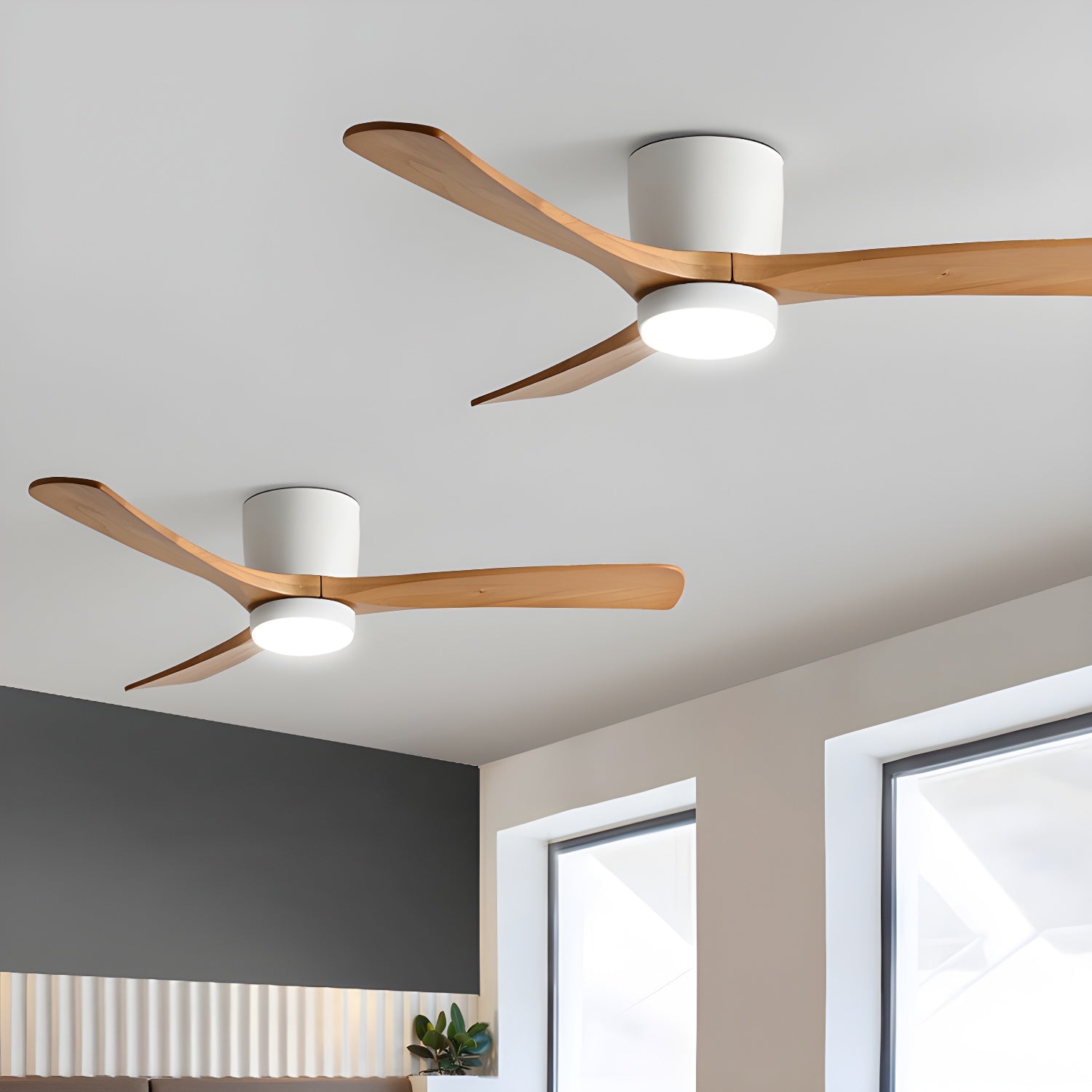Nordic Wooden 42"/48"/52" Ceiling Fan Light