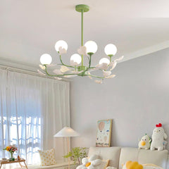 Opal Glass Chandelier