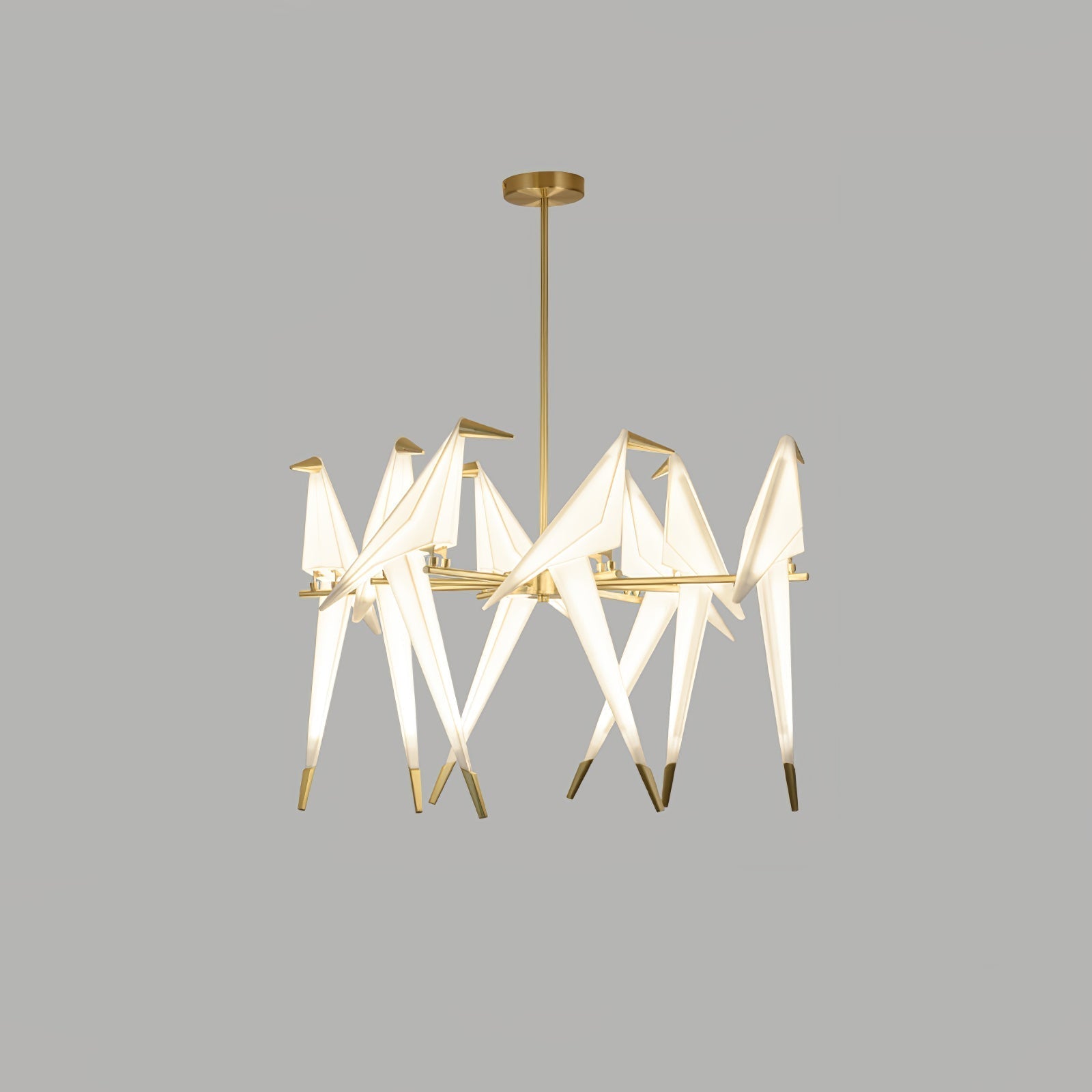 Paper Crane Bird LED Chandelier