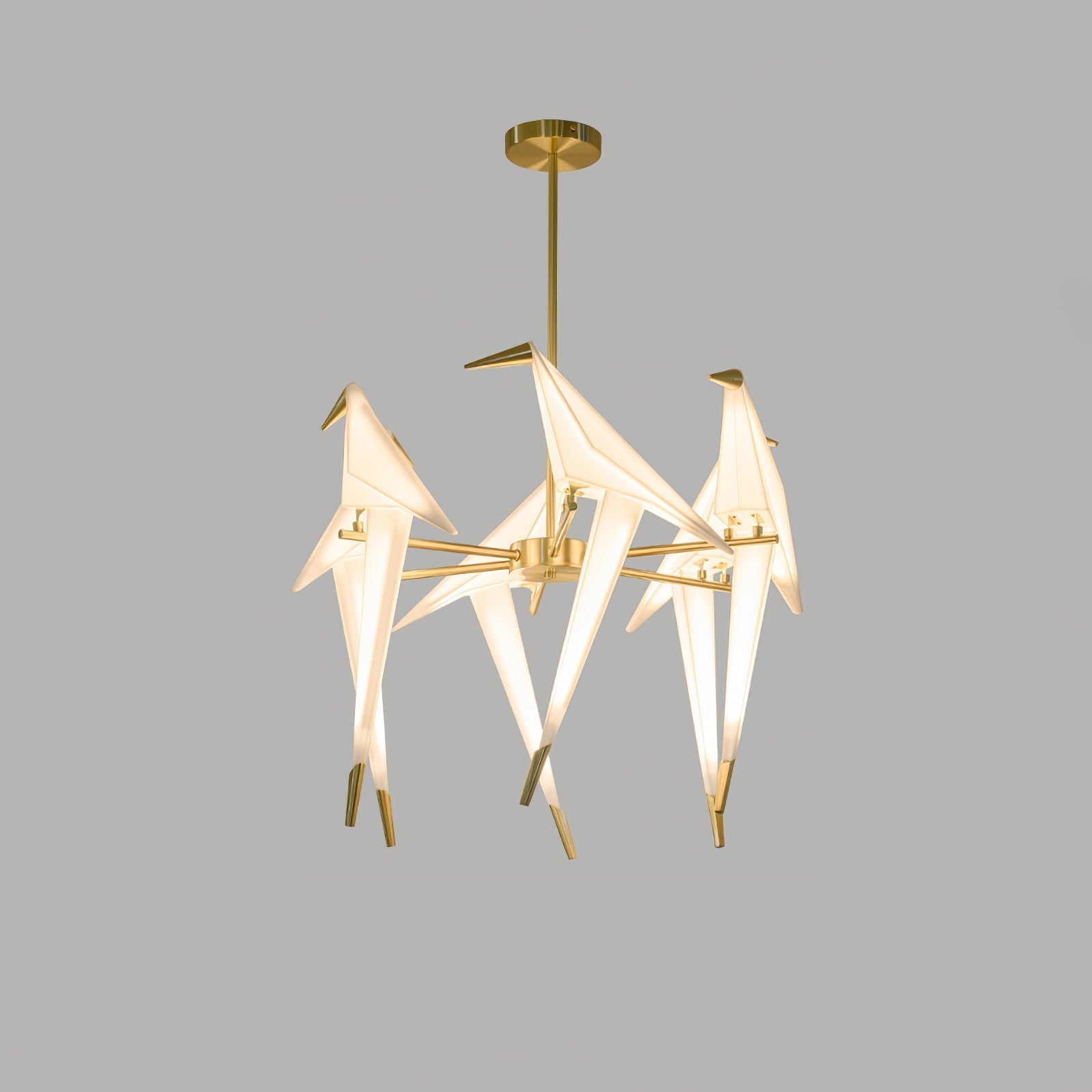 Paper Crane Bird LED Chandelier