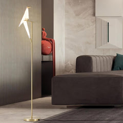 Paper Crane Bird Floor Lamp