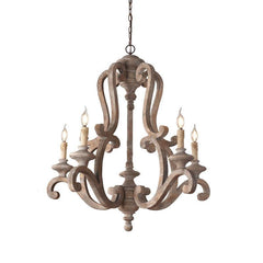 Parrotuncle Wooden Candle Chandelier