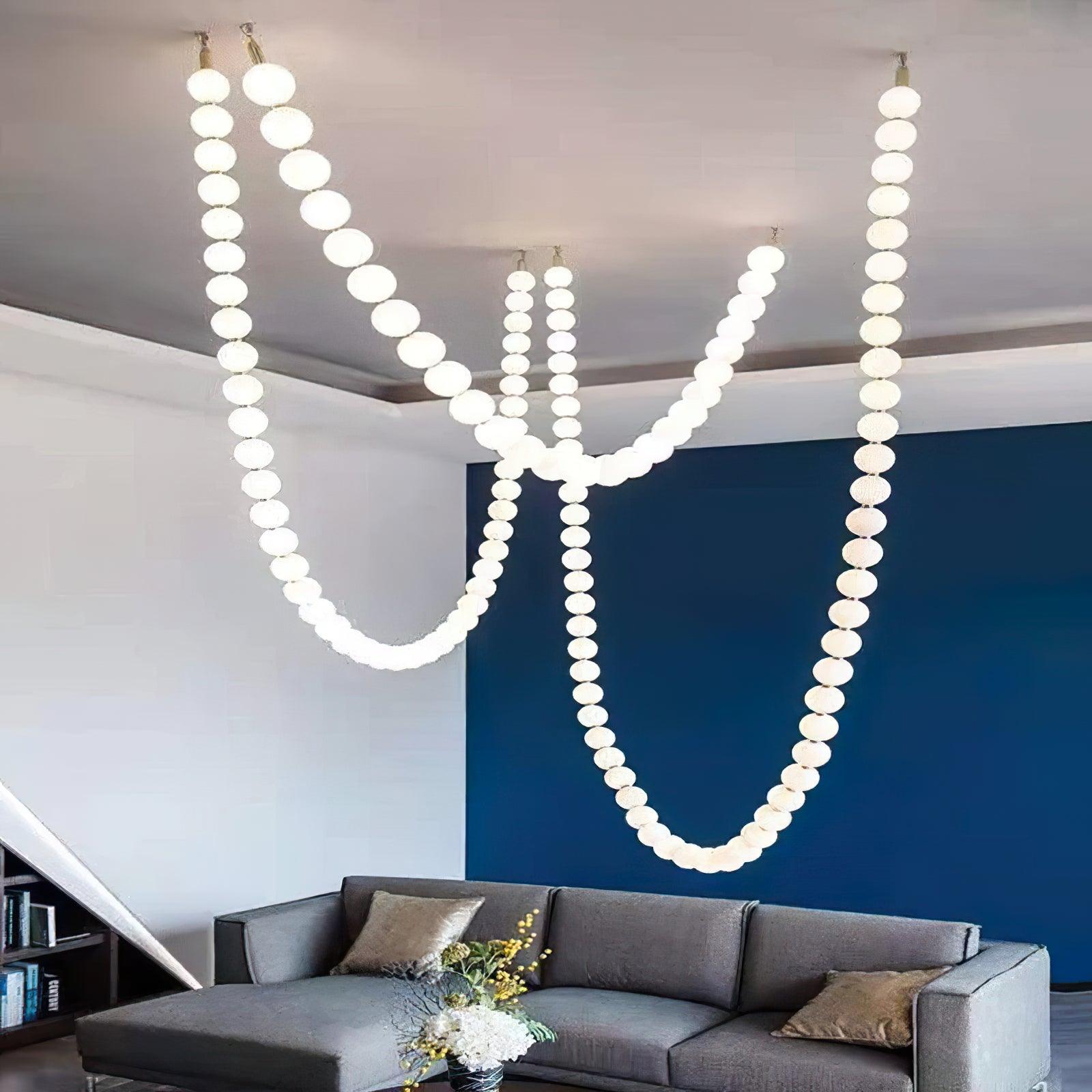Pearl Necklace Balls Chandelier