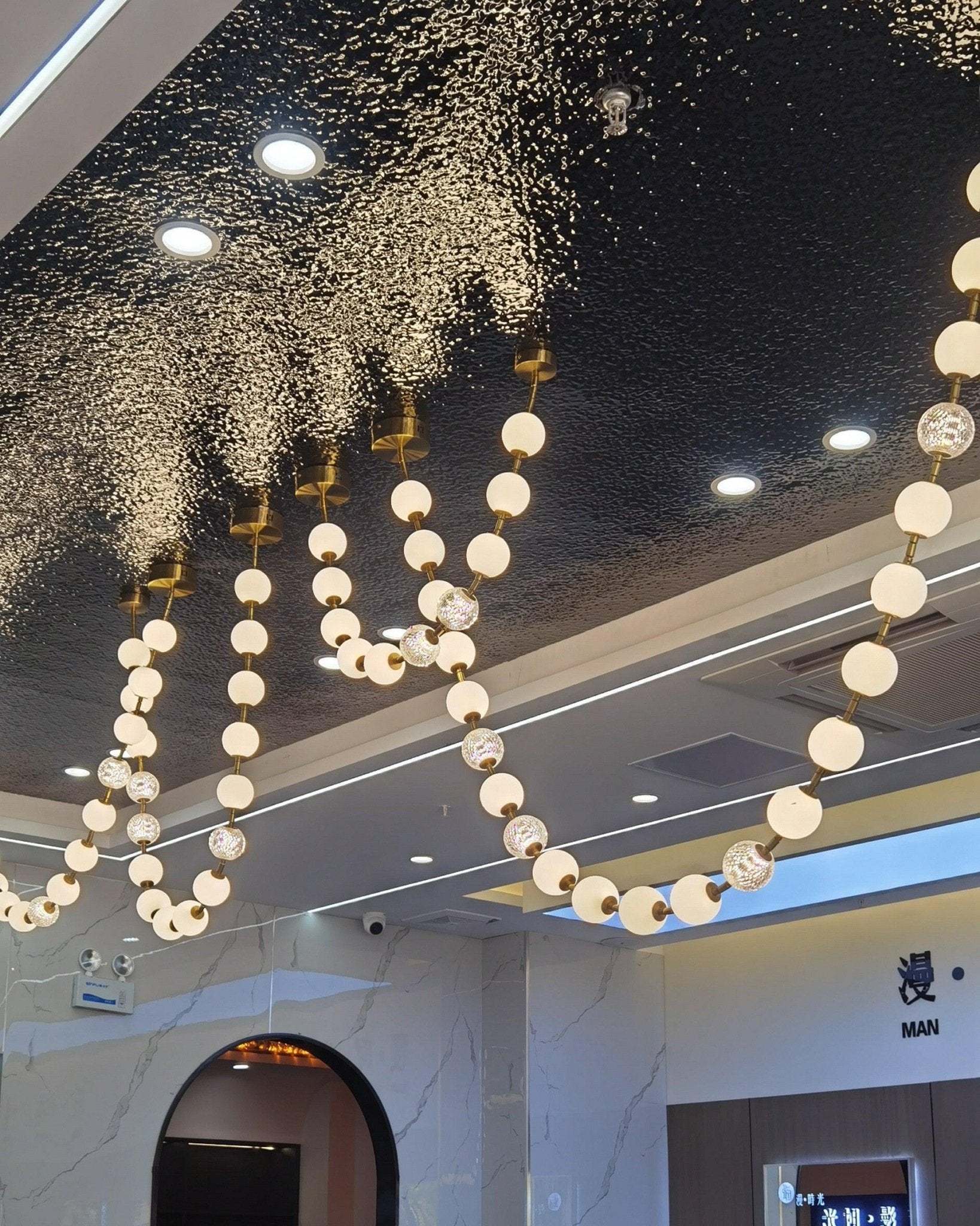 Pearl Necklace Balls Chandelier