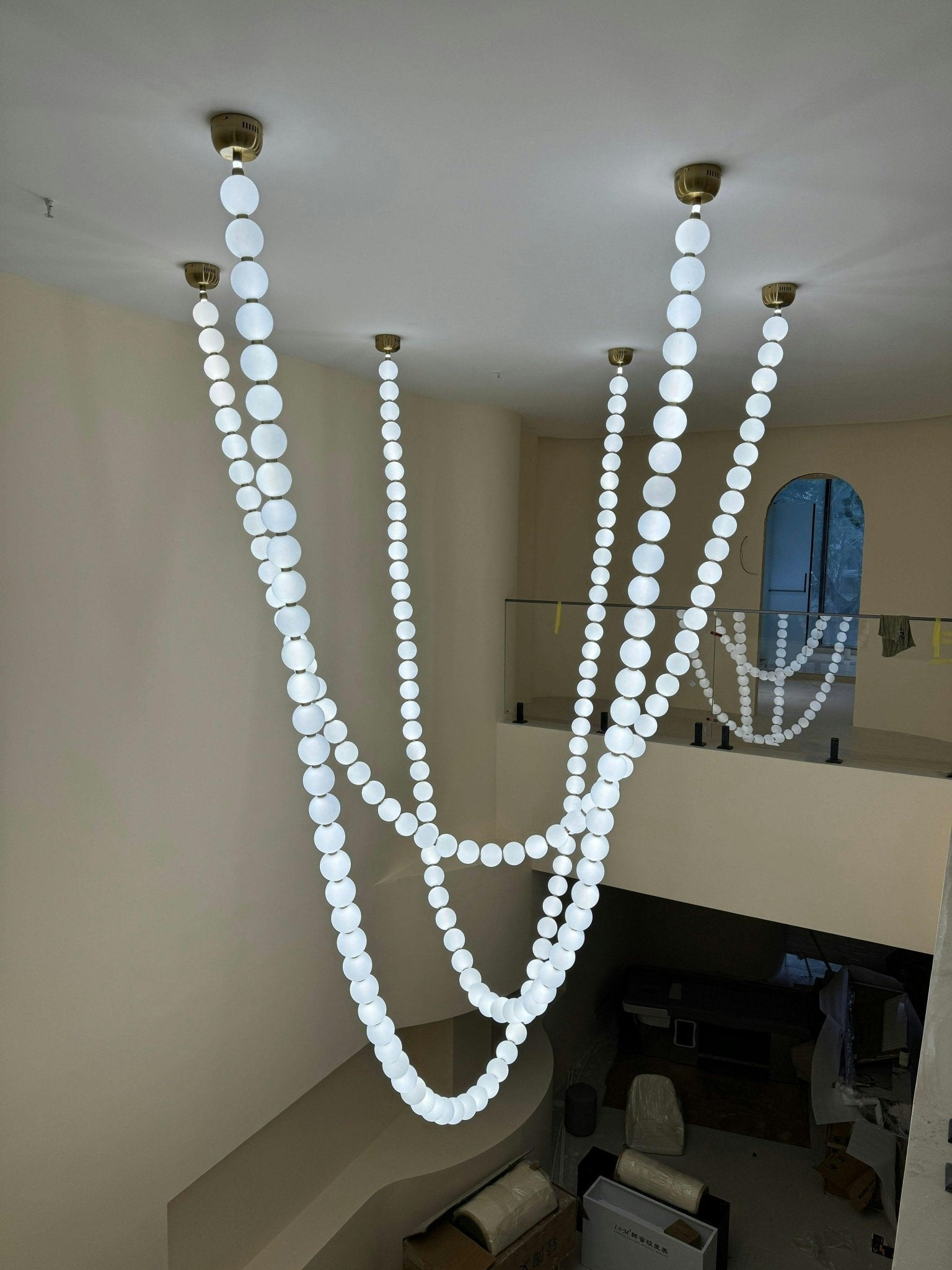 Pearl Necklace Balls Chandelier