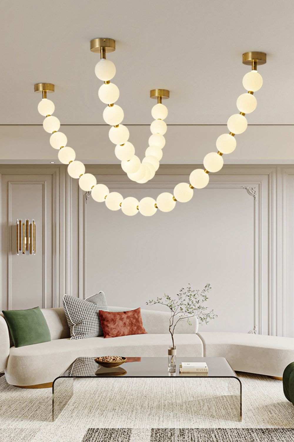 Pearl Necklace Balls Chandelier