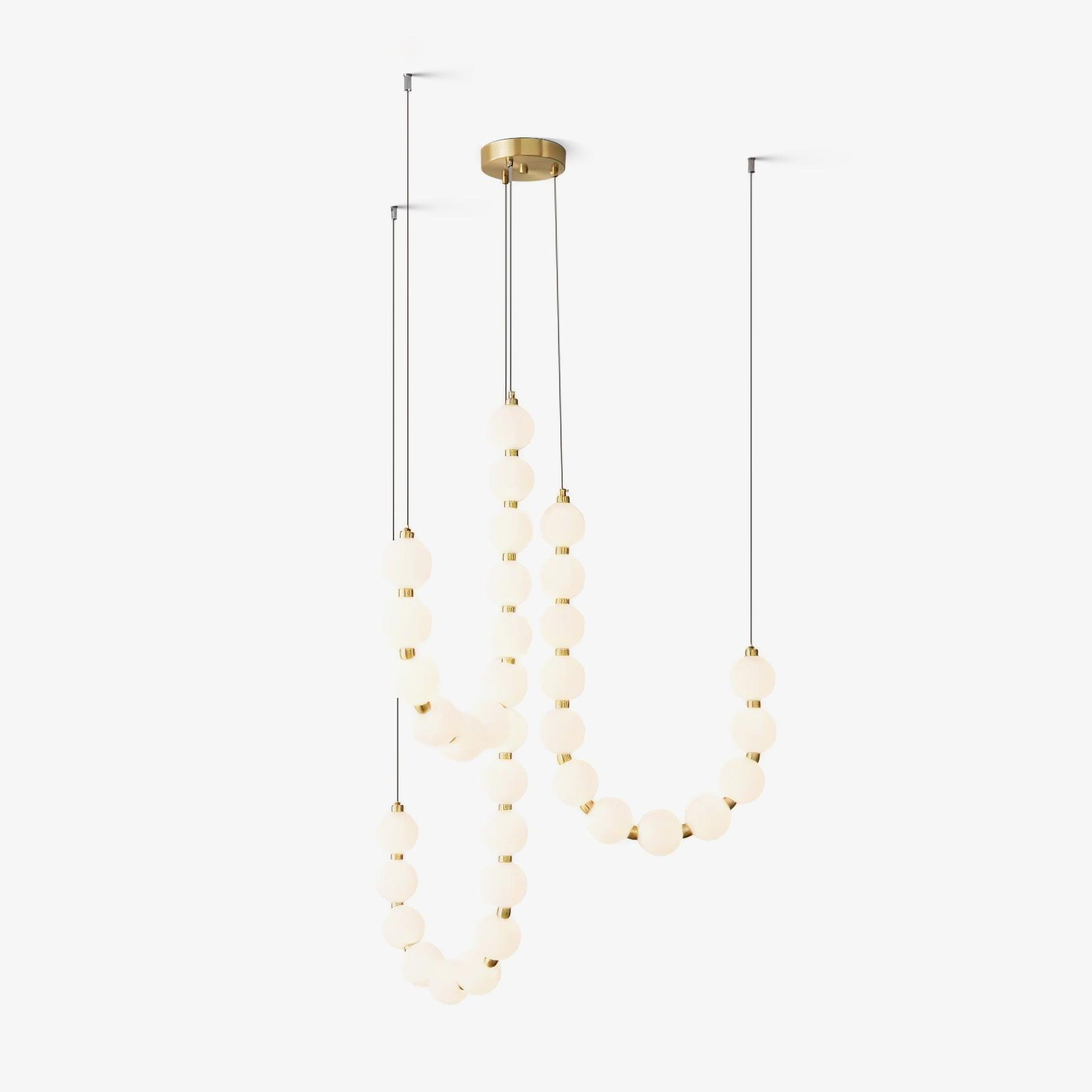 Glass Pearl Necklace Chandelier