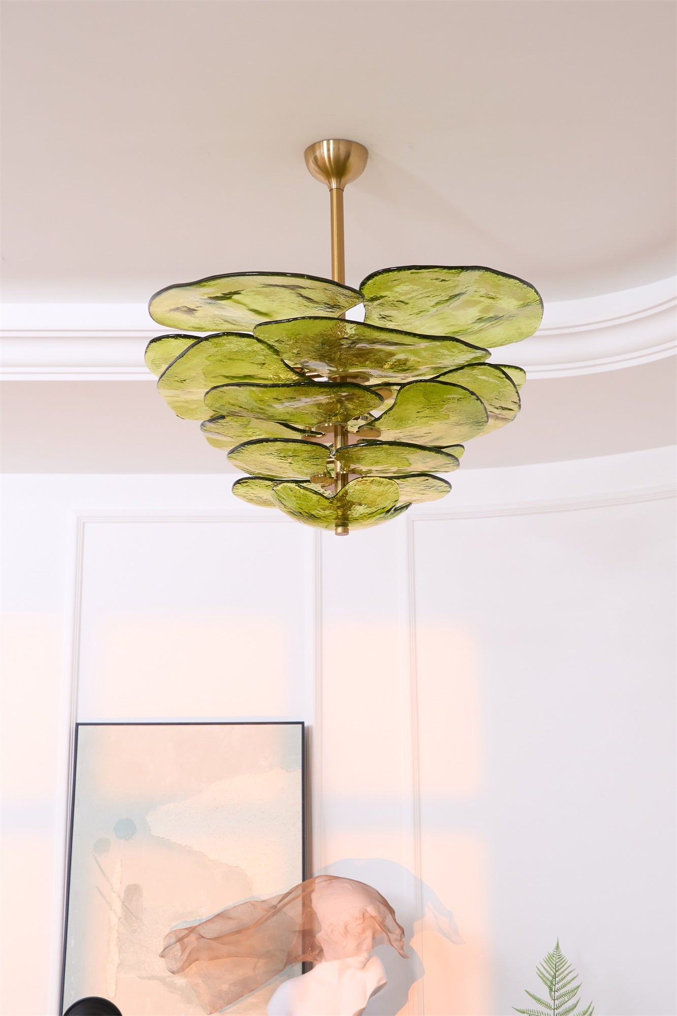Petals Gold Murano Chandelier
