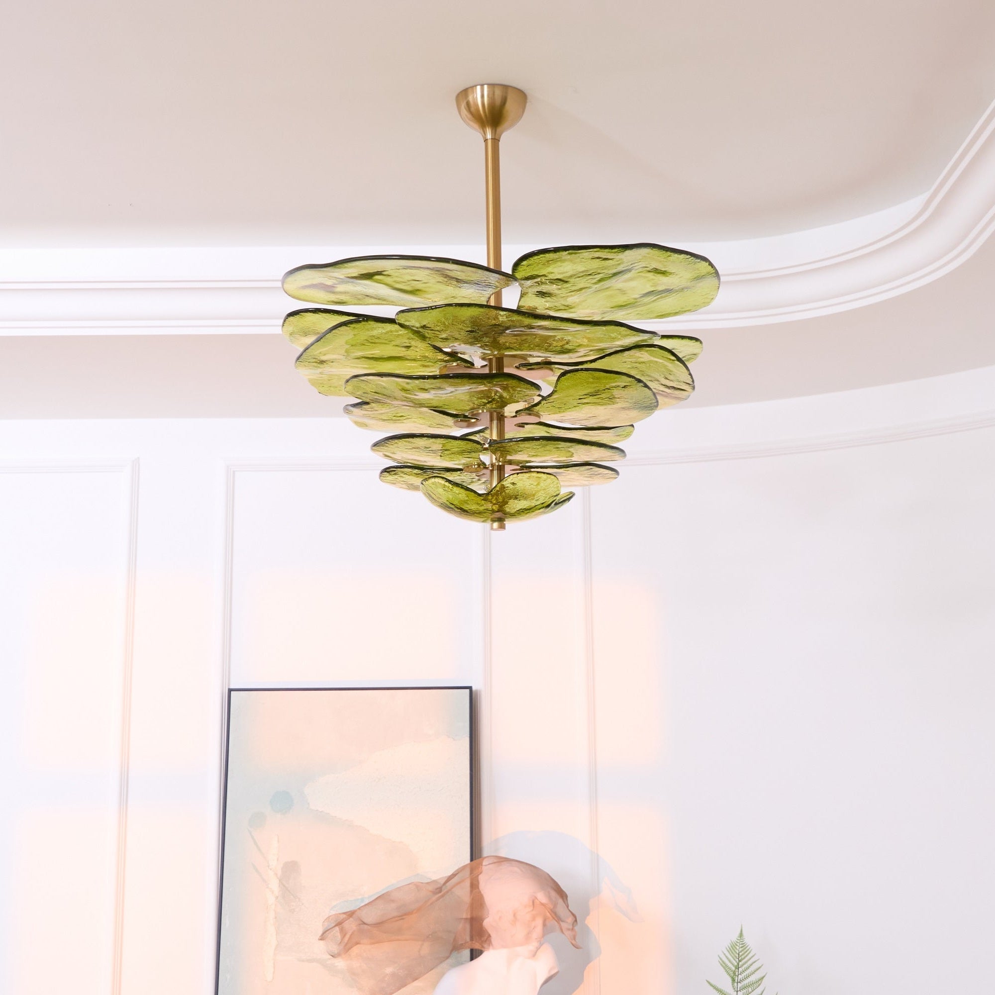 Petals Gold Murano Chandelier