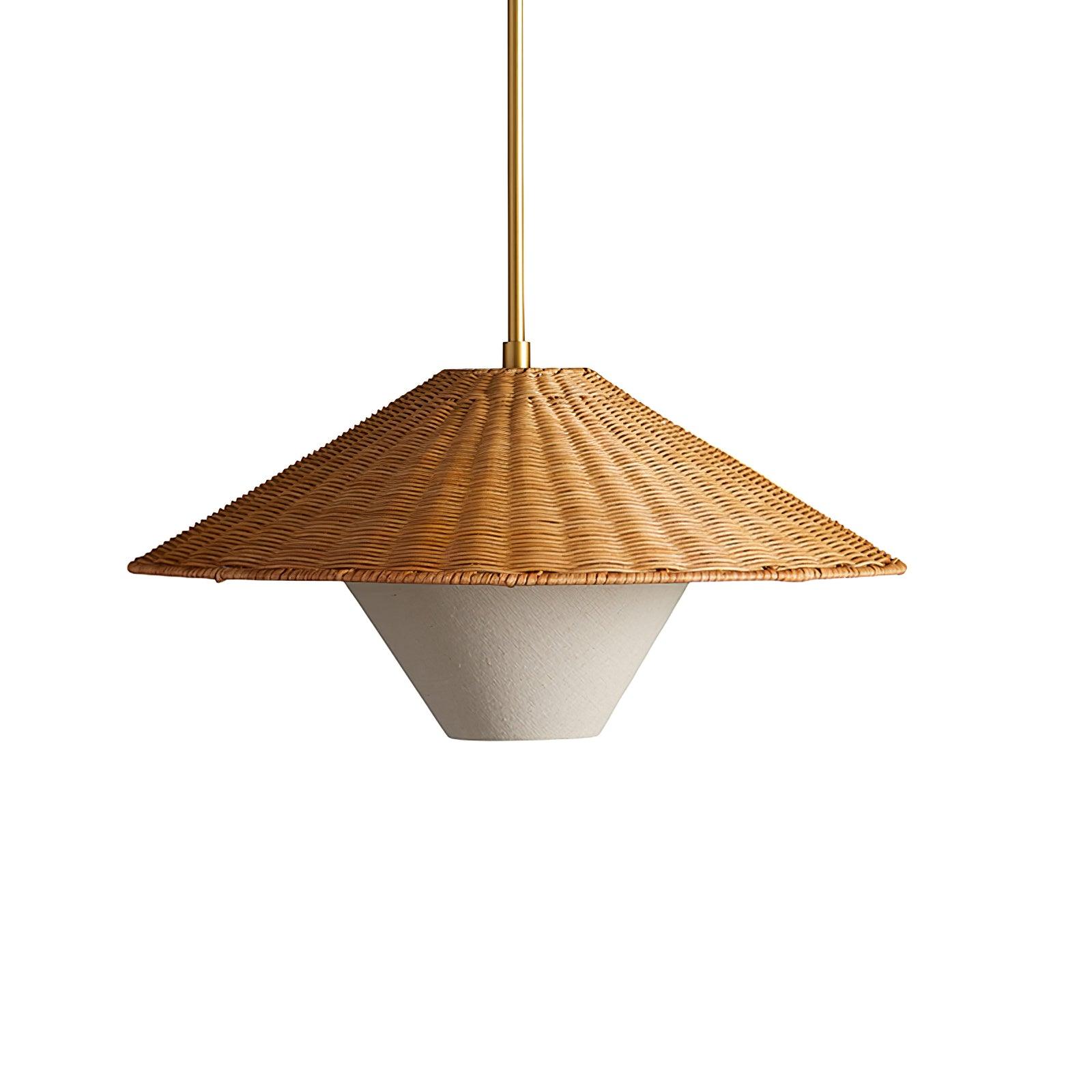 Rattan Hat Pendant Light