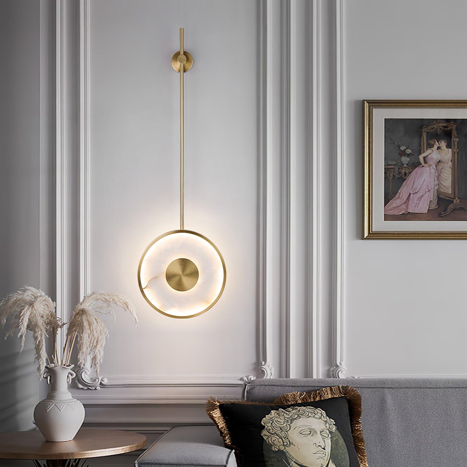 Round Marble Wall Lamp