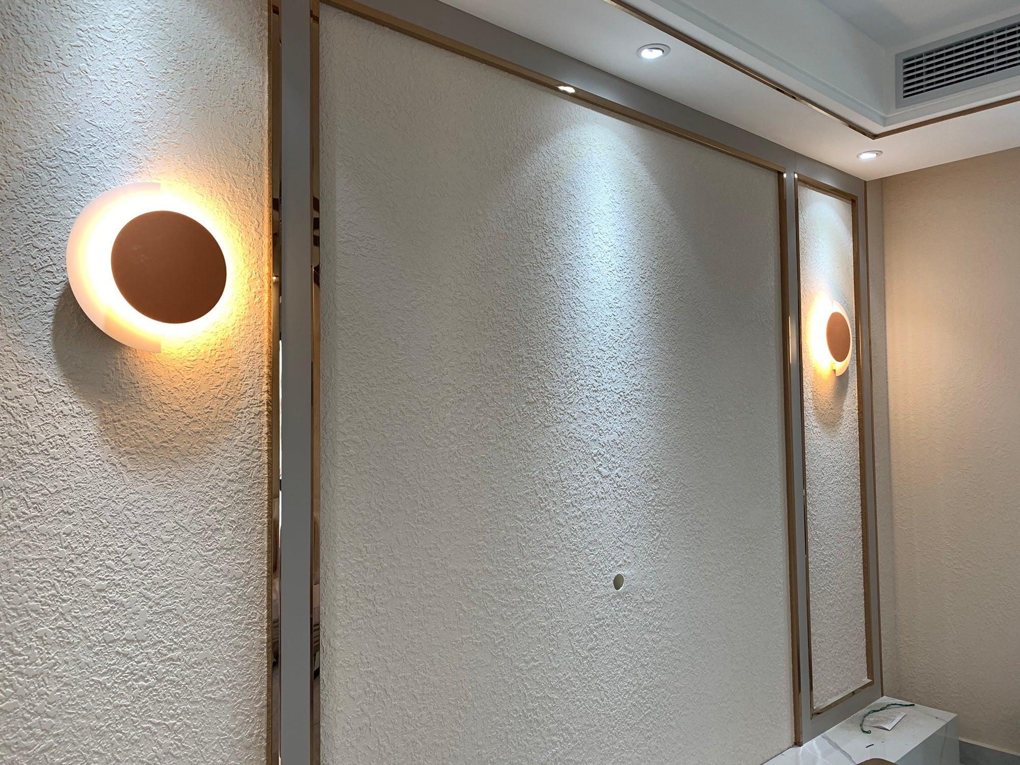 Rounded Abstract Art Sconce