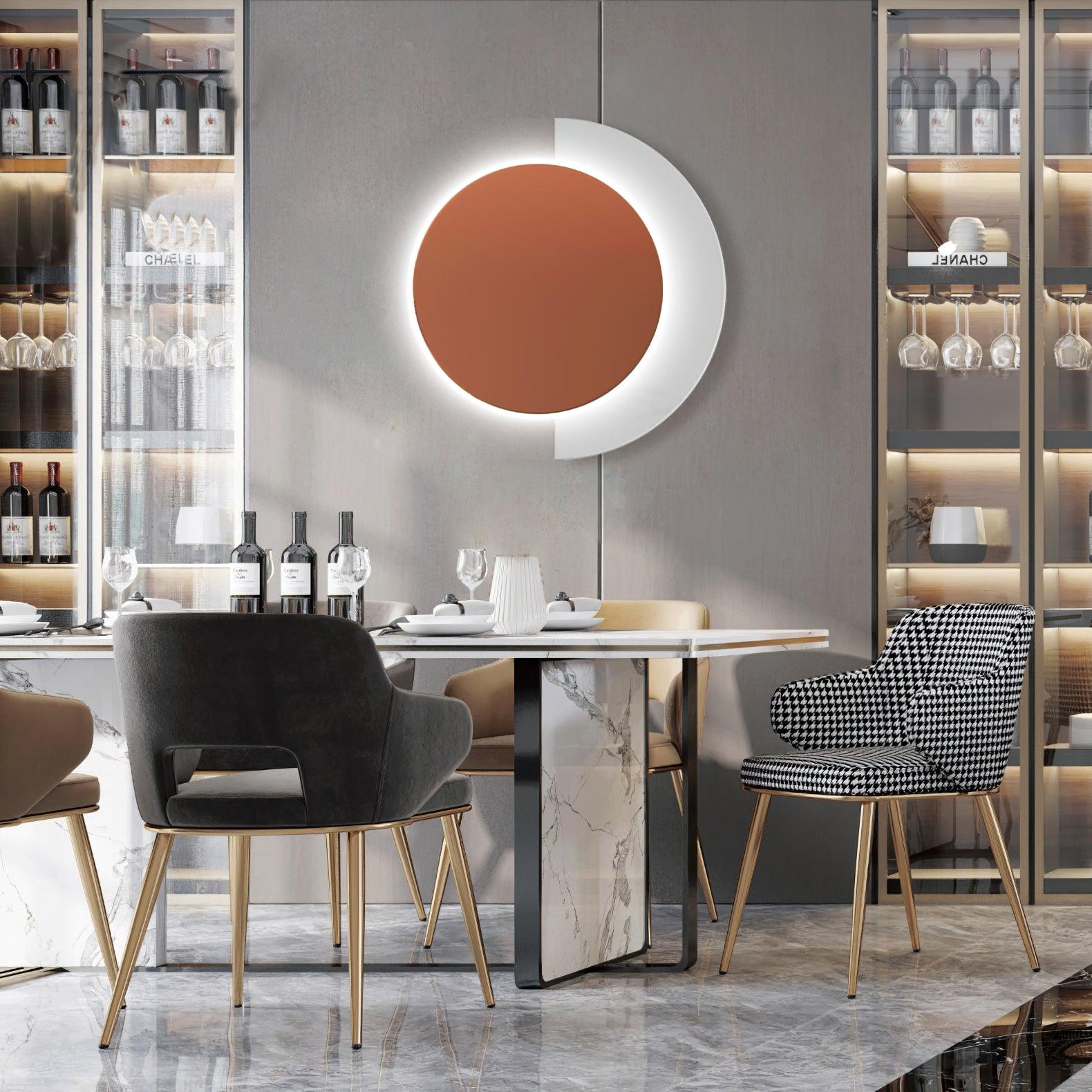 Rounded Abstract Art Sconce