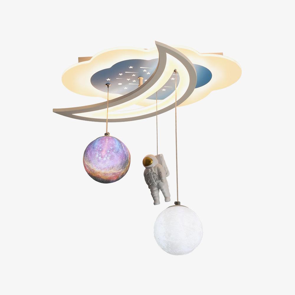 Space Astronaut Star Ceiling Lamp