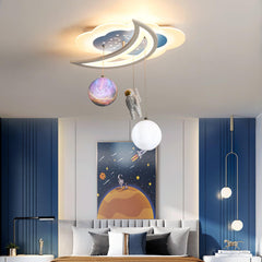 Space Astronaut Star Ceiling Lamp