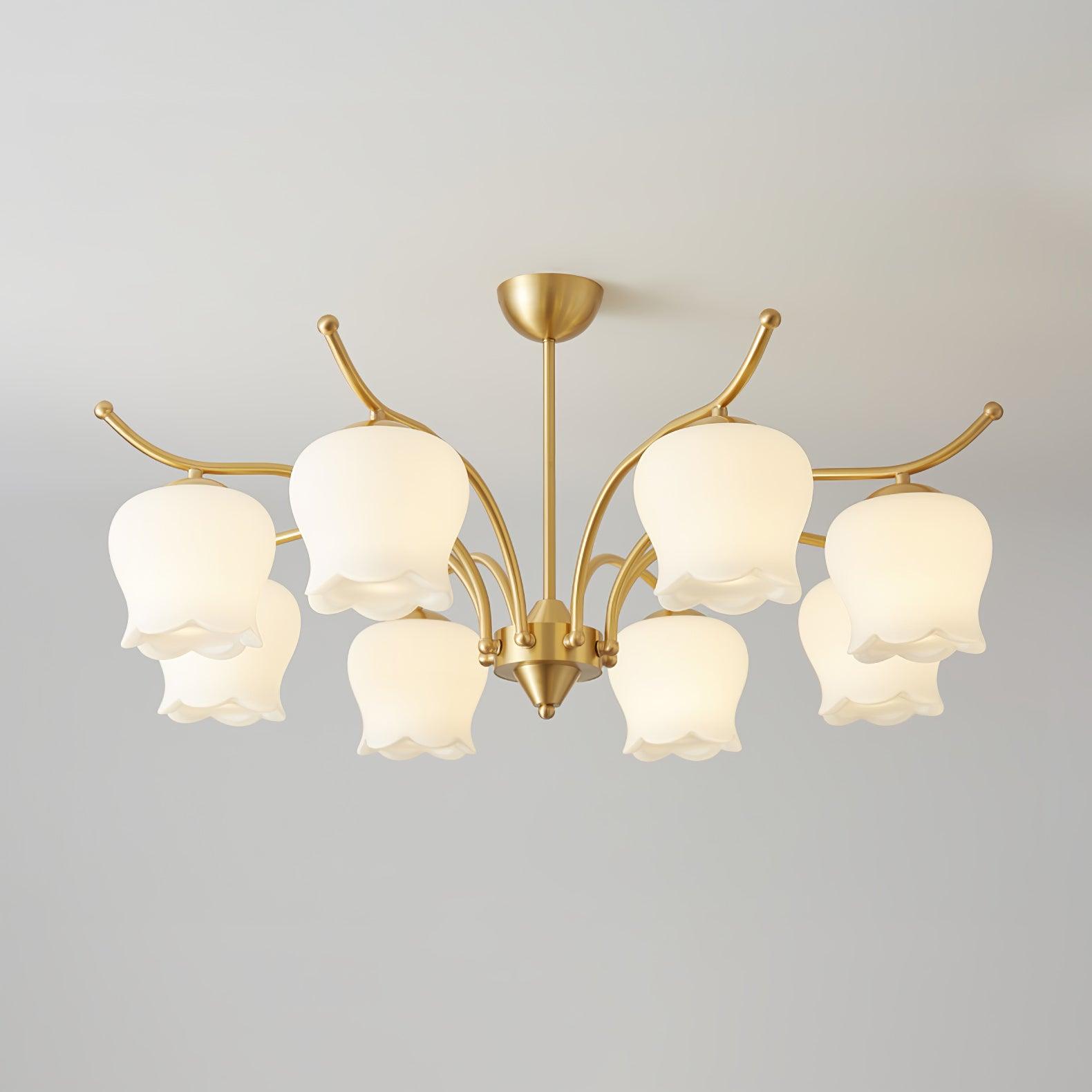 Tulip Brass Chandelier