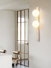 Vertical Travertine Wall Sconce