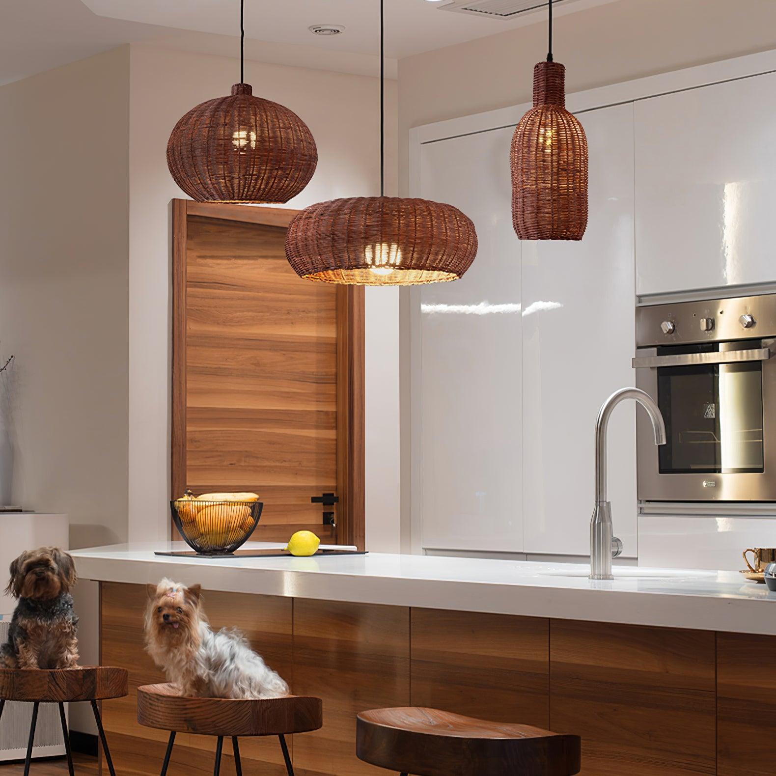 Vintage Rattan Pendant Lamp