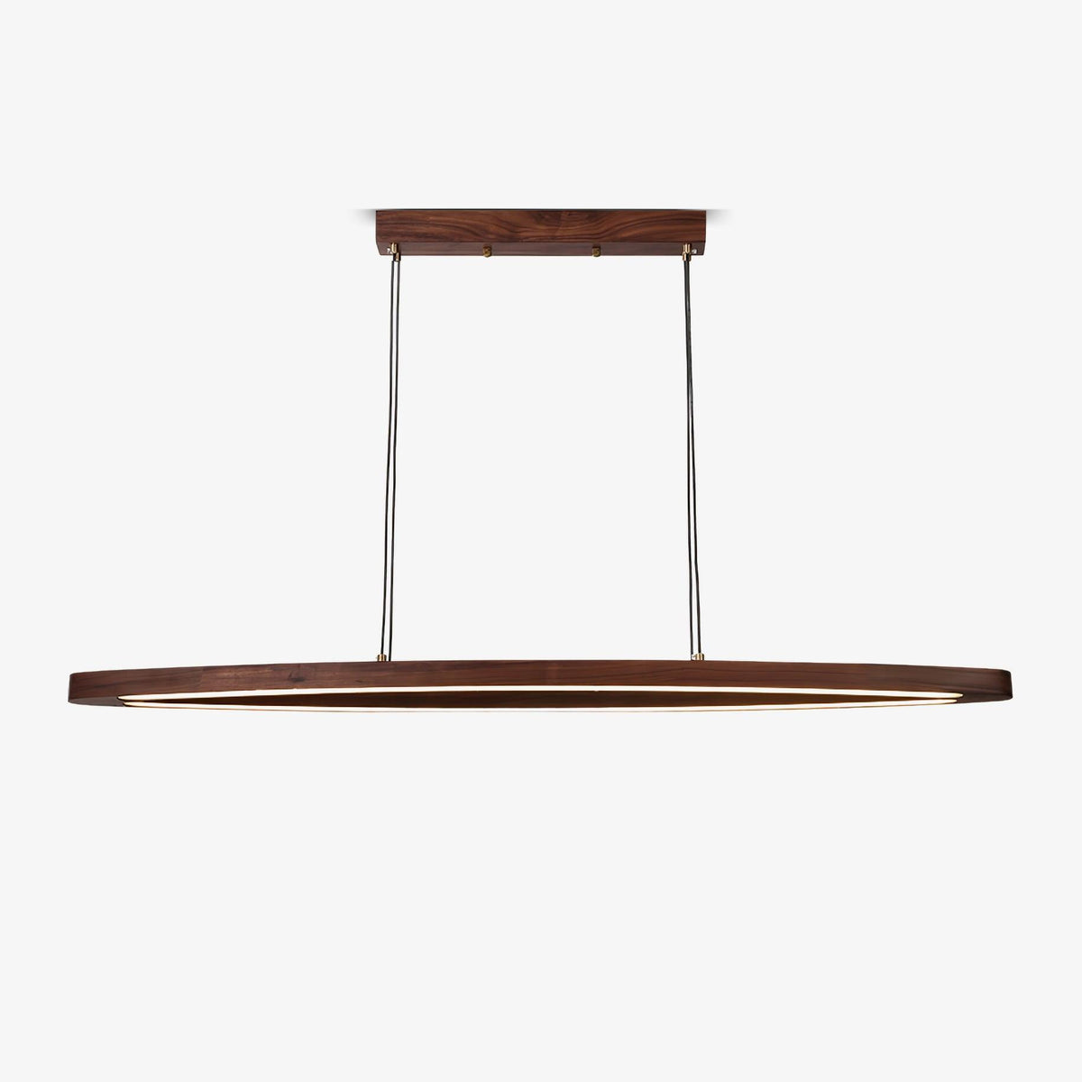 Walnut Arc Linear Pendant Lamp